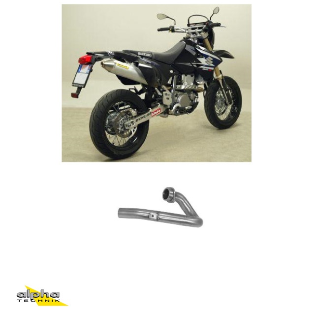 Colector ARROW para Suzuki DR-Z400SM 2005-2007, Acero inoxidable