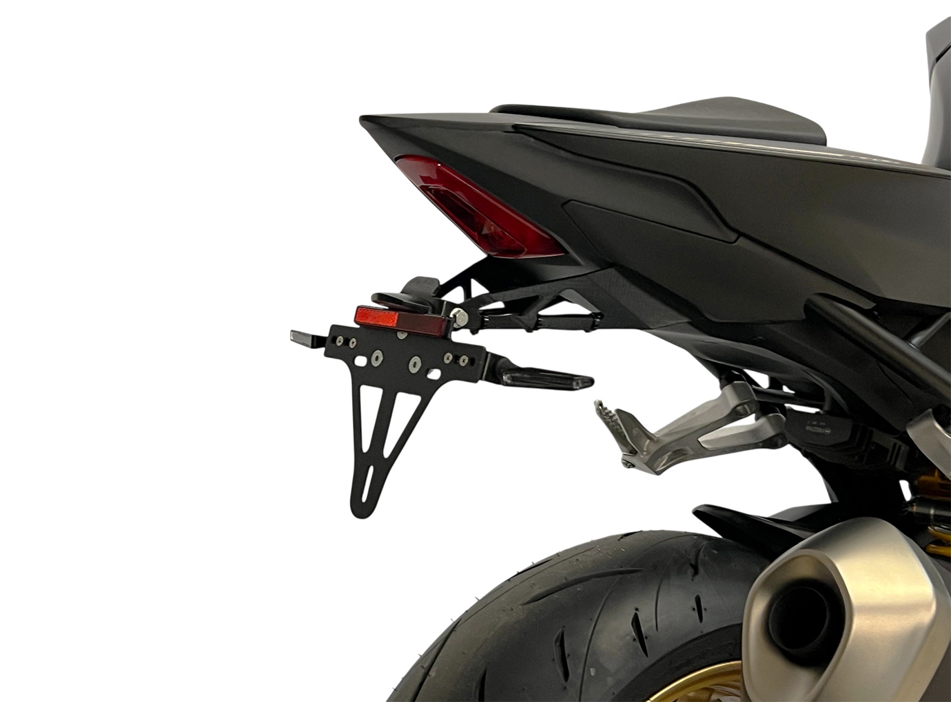 Soporte de matrícula alpha Technik para Honda CB650R / CBR650R / CB 1000 Hornet, a partir del año de modelo 2021
