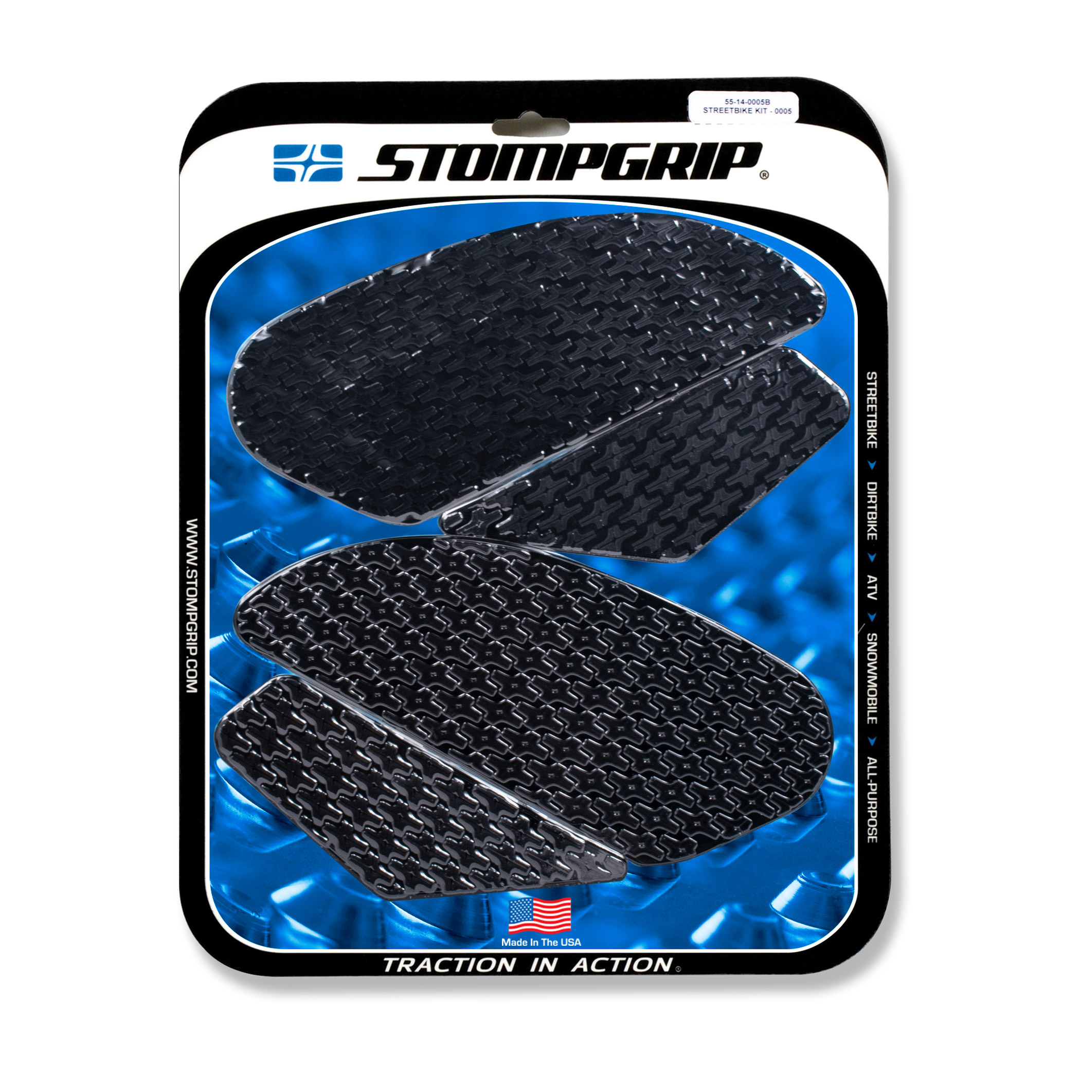 Stompgrip Traction Pads negro para Yamaha, YZF-R6, 2006-2007