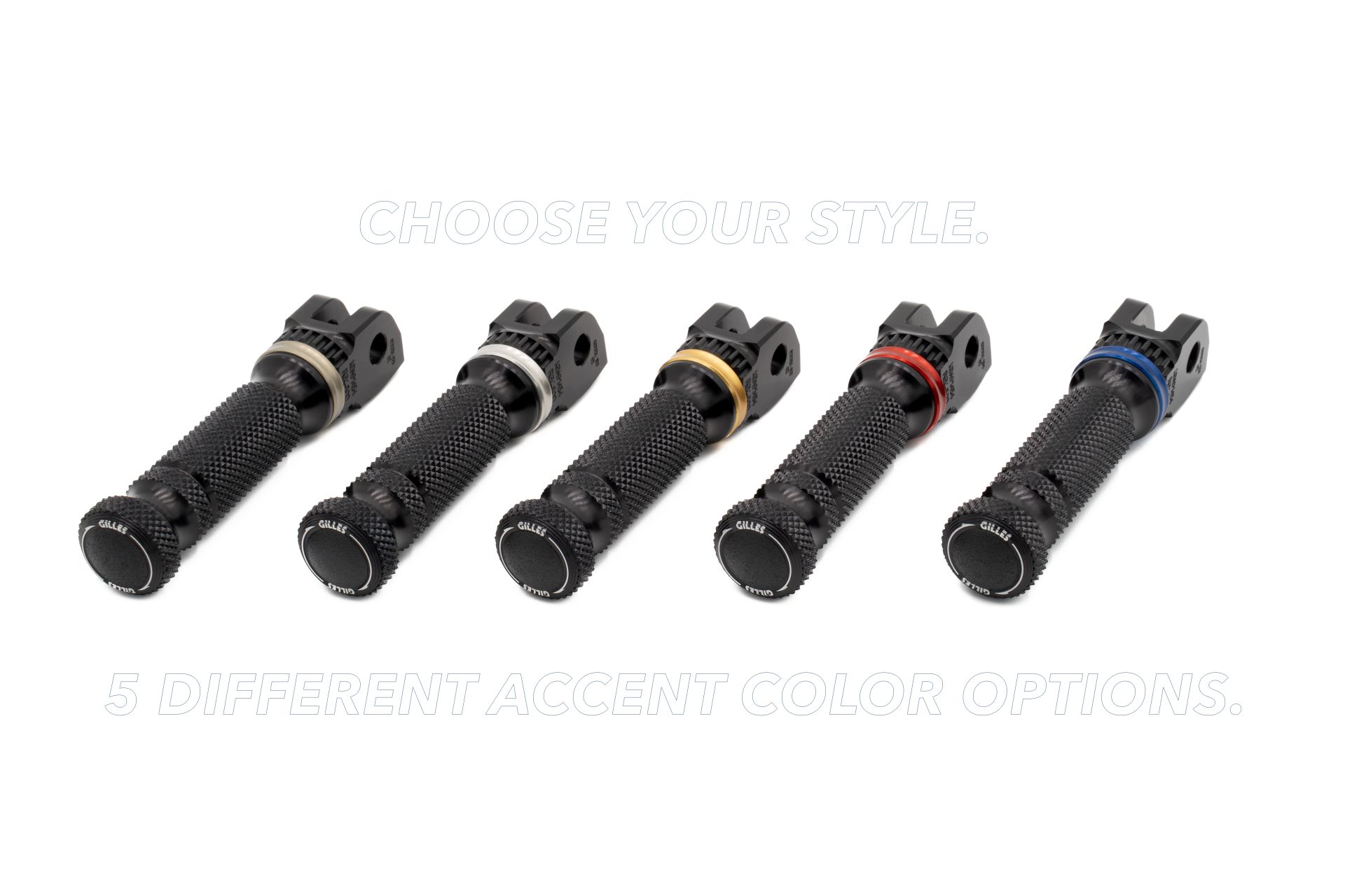 Kit de estriberas de repuesto Gilles Sport, pasajero, negro para BMW S1000R, S1000RR, M1000RR y otras