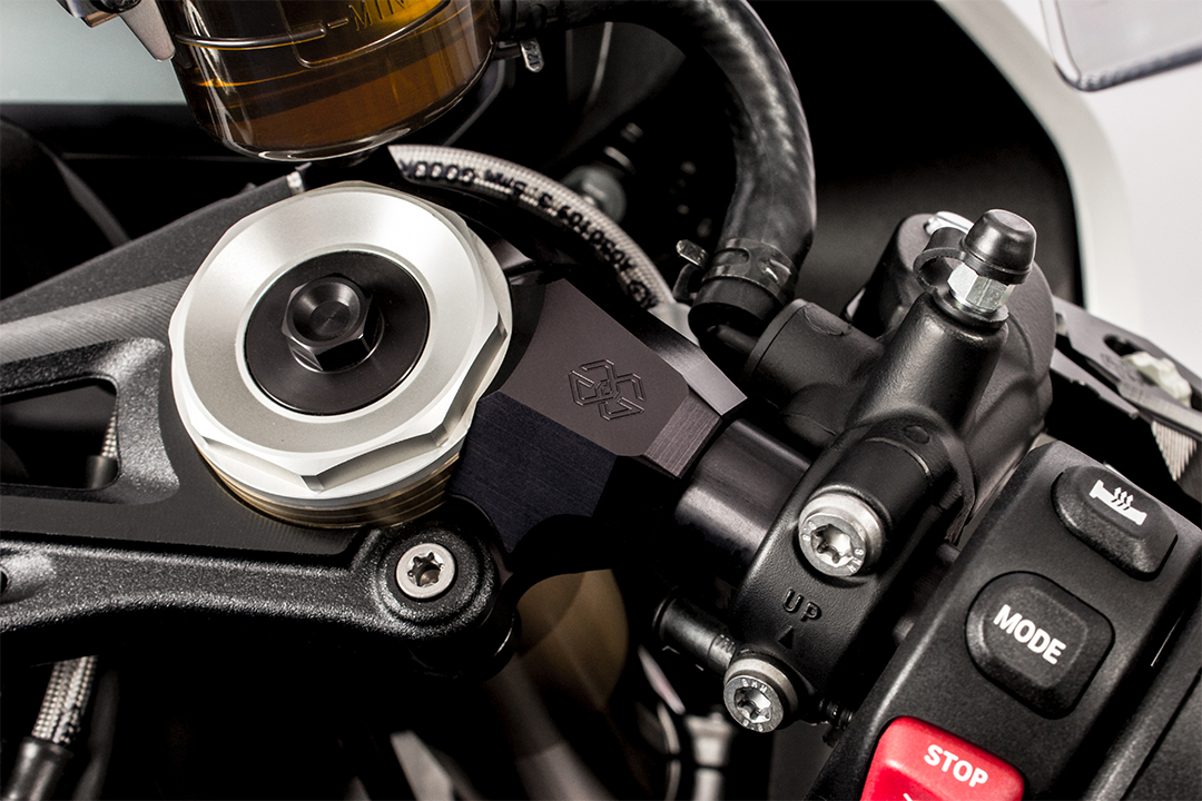 GILLES GP Light 2 manillar para horquilla de 55 mm, negro, para BMW S1000RR (año del modelo 2019-2023) y M1000RR (año del modelo 2020-2022)