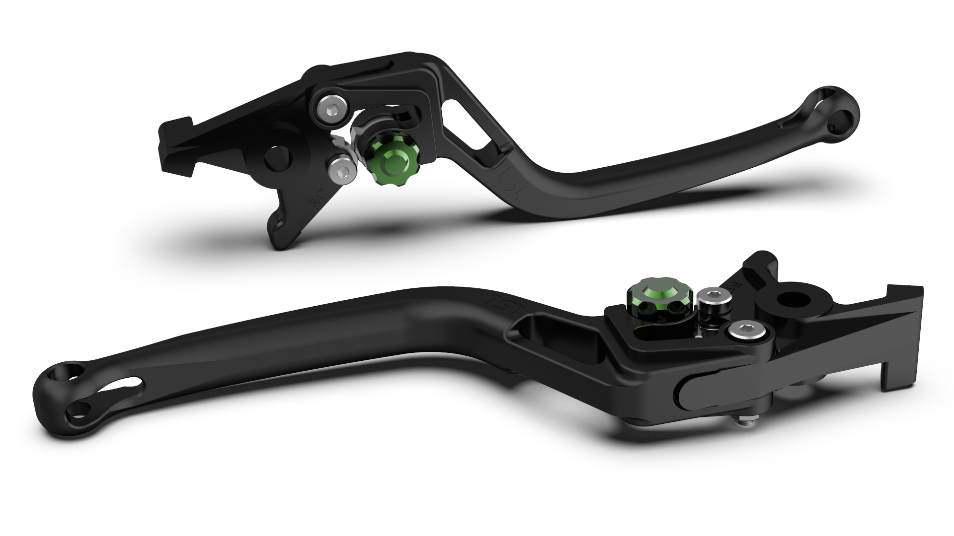 LSL Maneta de freno BOW R82, negro granallado/verde