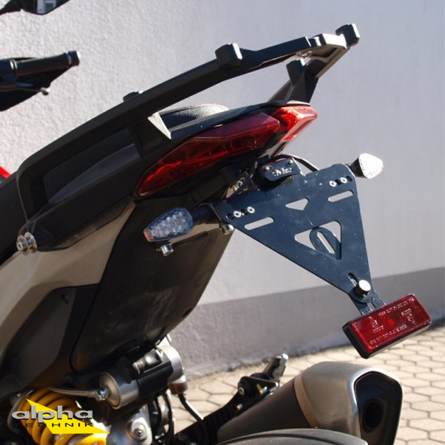 Soporte de matrícula alpha Technik Ducati Hypermotard, Hyperstrada, Tipo B2, Año del modelo 2013-