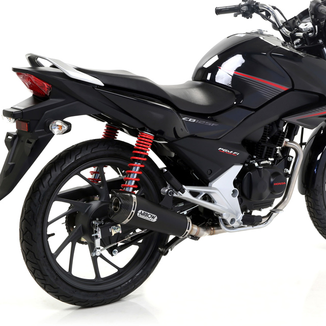 Silenciador final ARROW DARK X-KONE con tapa de carbono para Honda CB125F año del modelo 2015-2016