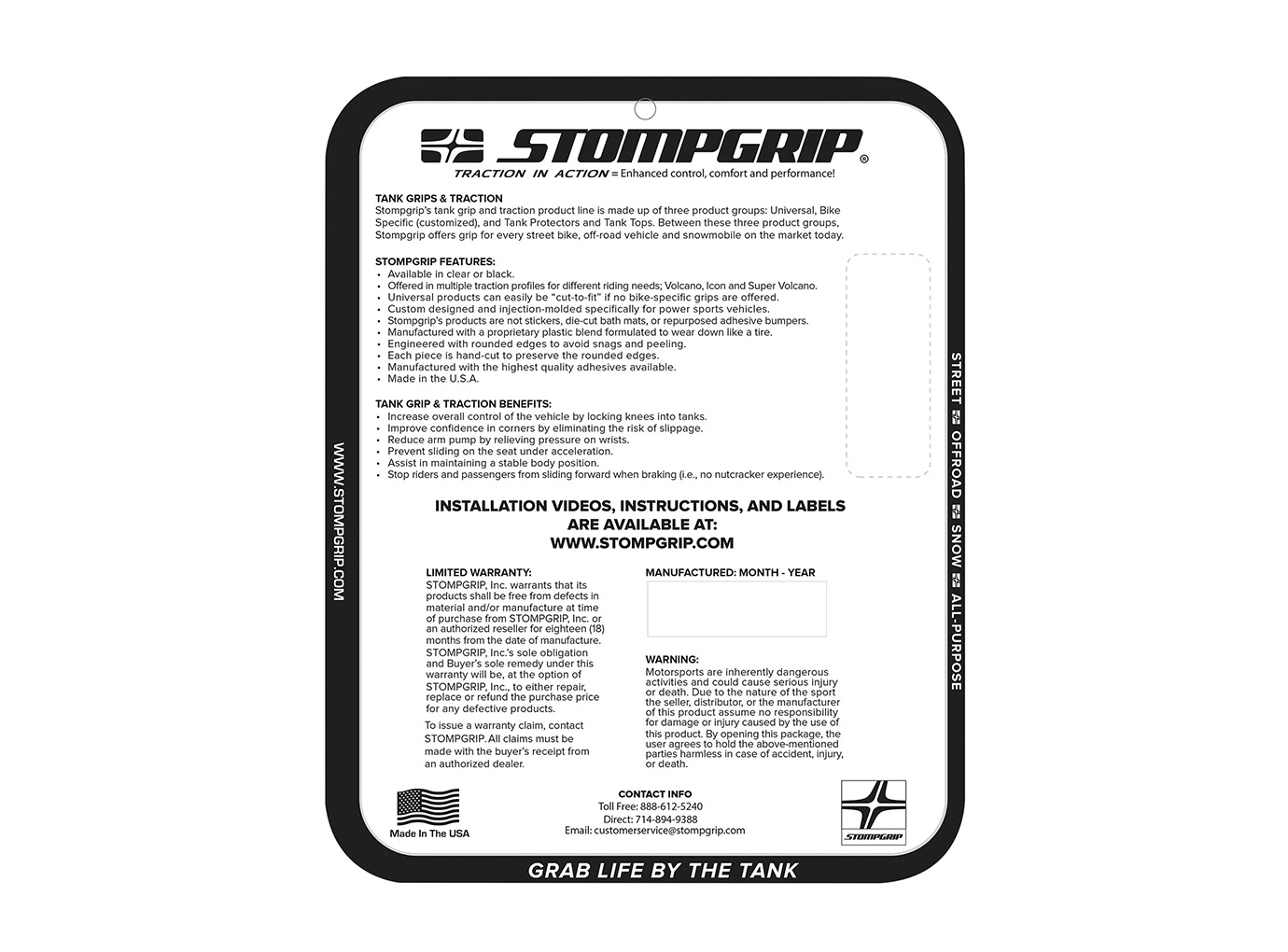 Almohadilla Stompgrip depósito de gasolina negra, Volcano, Kit depósito de gasolina Streetbike para KTM 1290 Super Duke R (EVO), 2020-2024