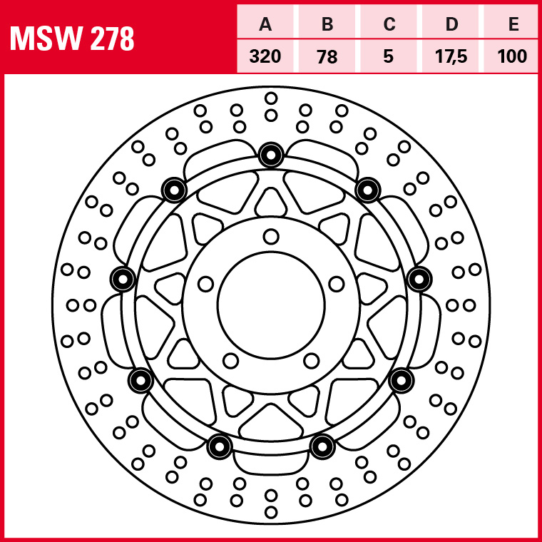 TRW disco de freno flotante todoterreno MSW278