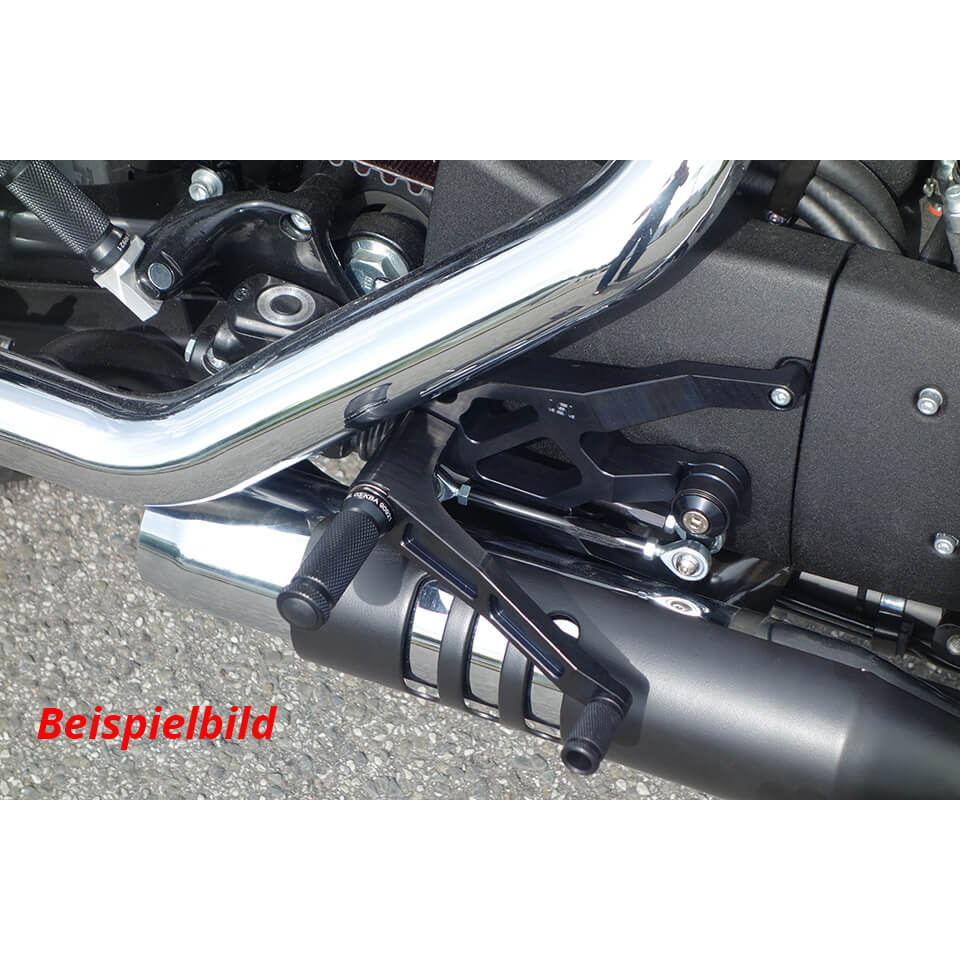 Sistema de estriberas LSL con ABE para Harley Davidson Forty-Eight, negro