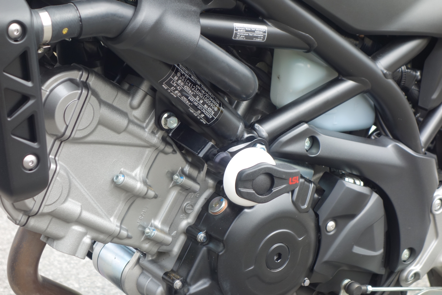 LSL Kit de Montaje de Topes Anticaída para Suzuki SFV650 Gladius, para 2009-2015, SV650, 2016- (RA), negro