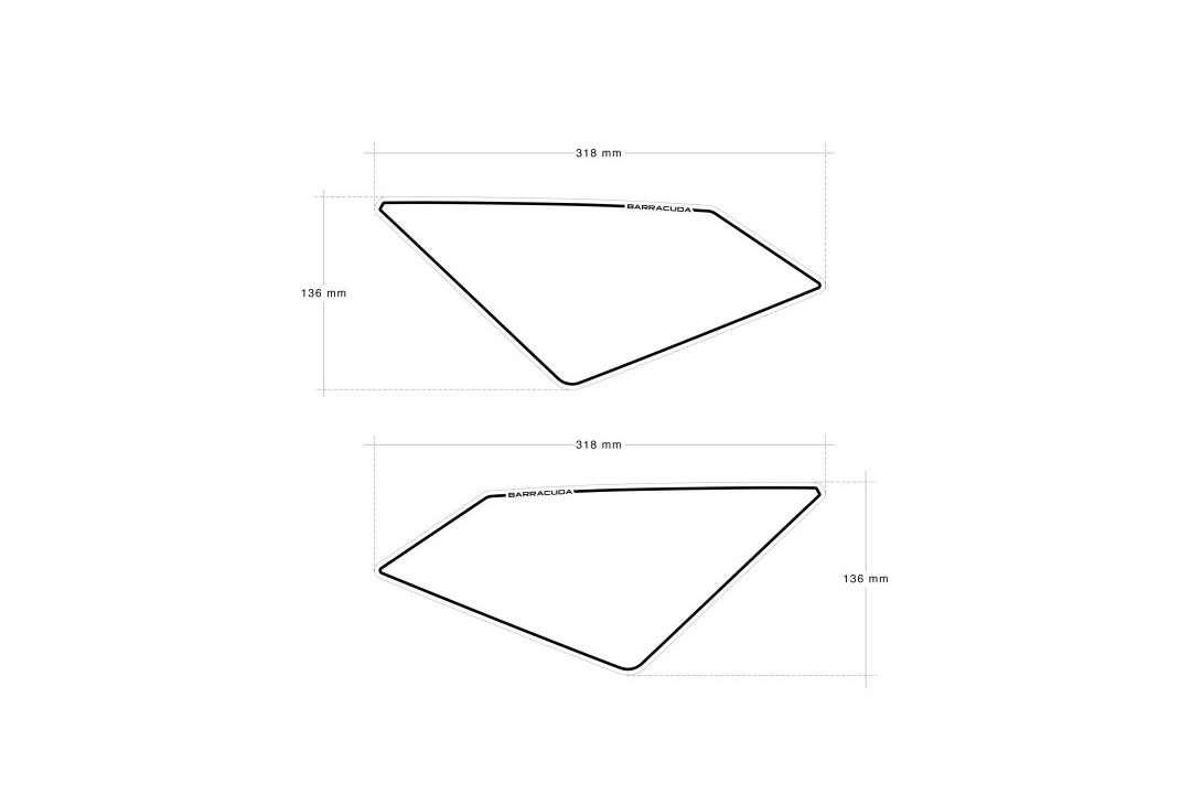 Juego de pegatinas Barracuda para tapas laterales Honda X-ADV a partir del año de modelo 2021-