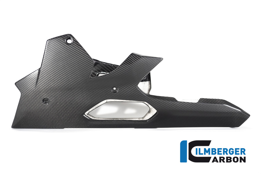 Spoiler de motor de carbono Ilmberger versión larga con caballete central, brillante, BMW S1000XR 2020-2023