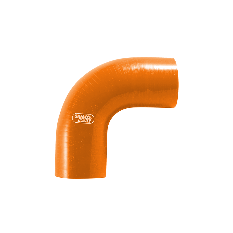 Samco Manguera de silicona curva estándar de 90 grados naranja