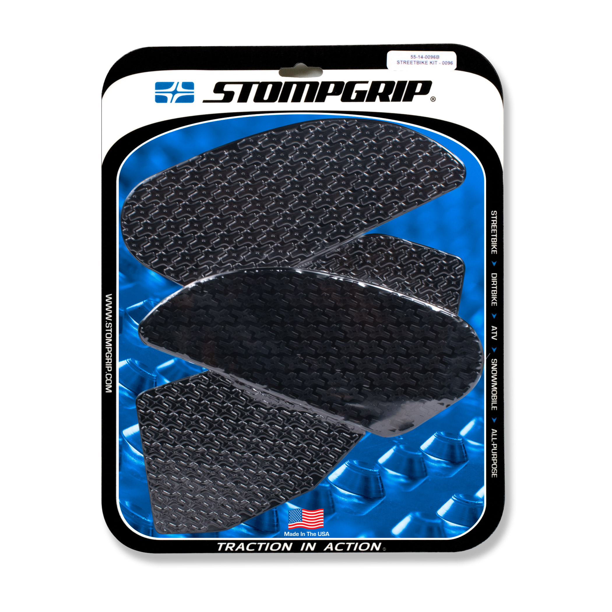 Almohadillas de tracción Stompgrip negras, para Honda CB300F, 2015-2018