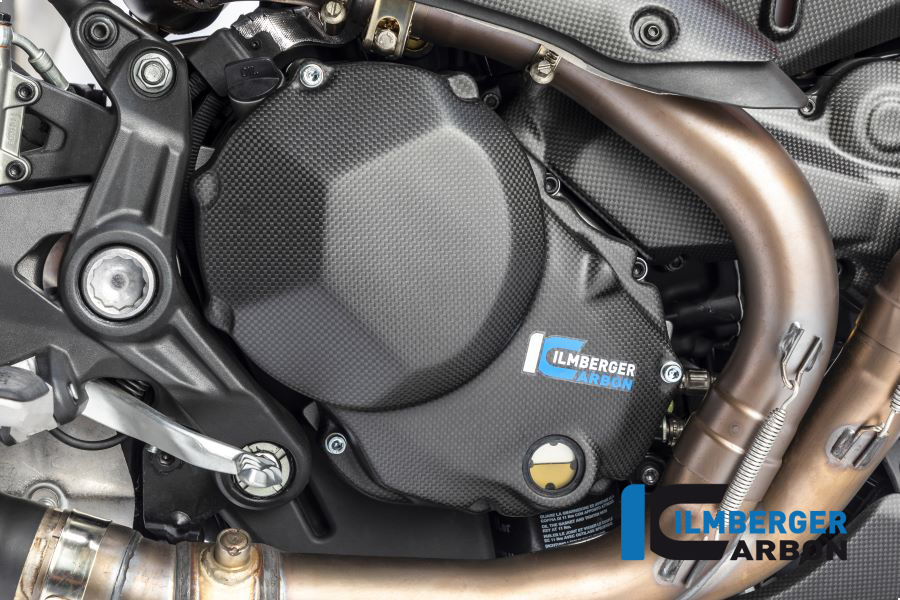 Cubierta de tapa de motor Ilmberger Carbono lado derecho, mate Ducati Monster 1200, 1200S 2017-