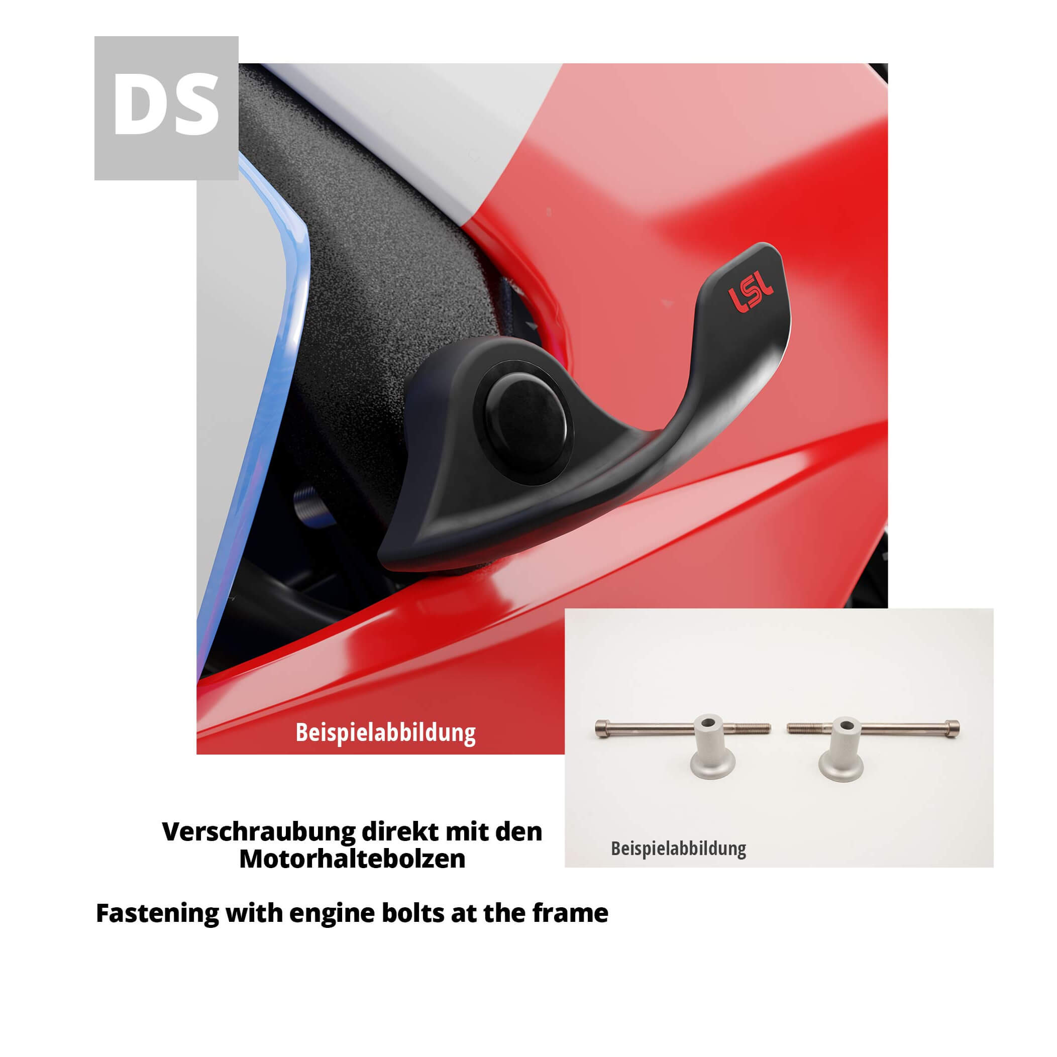 Kit de montaje LSL SlideWing para Kawasaki ZX-10R, 2008-2010