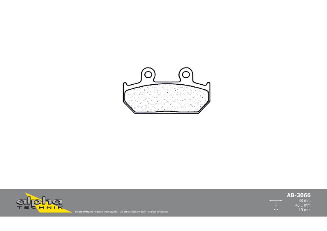 alpha Technik Pastilla de freno Scooter con ABE