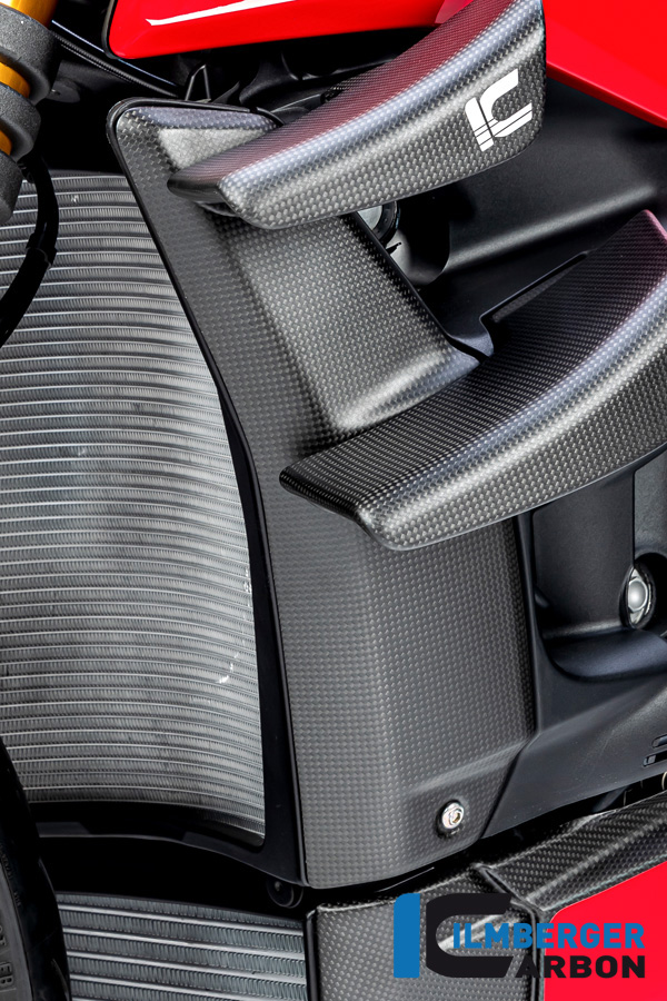 Juego de Winglets de Carbono Ilmberger lado izquierdo mate para Ducati Streetfighter V4 V2 2020-