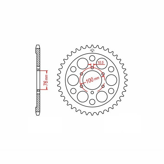 corona de Acero, 41 Dientes, Paso 630