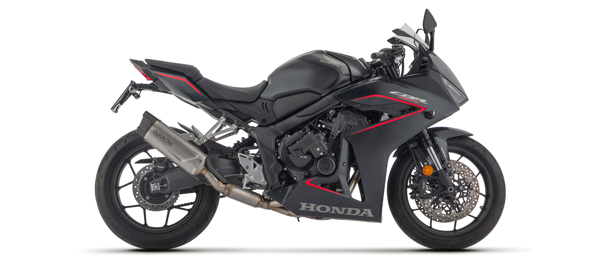 Escape ARROW INDY RACE EVO con cubierta de titanio para Honda CBR650R, CB650R, 2024-