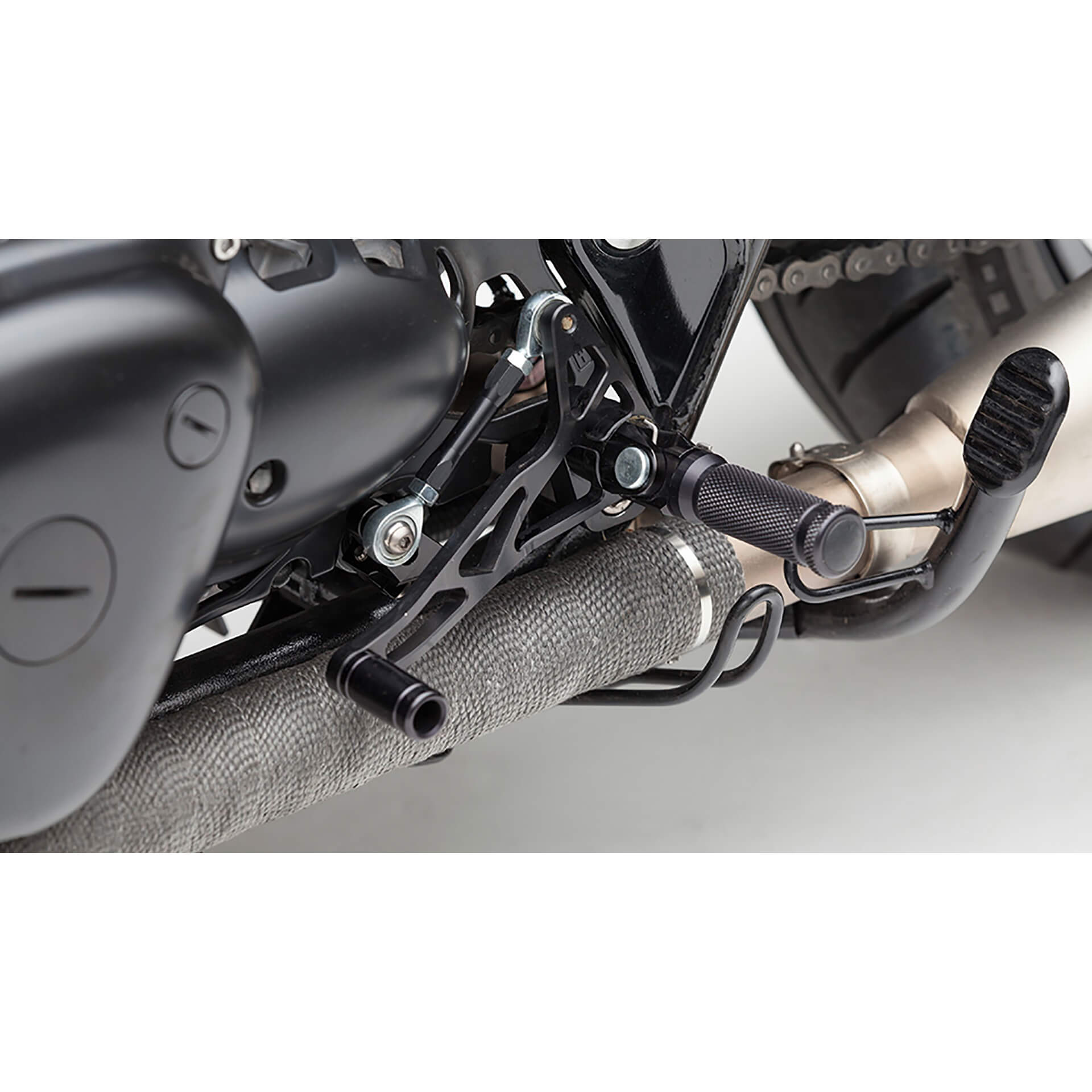 Sistema de estriberas LSL Midi para Kawasaki W650, 1999-2006, negro