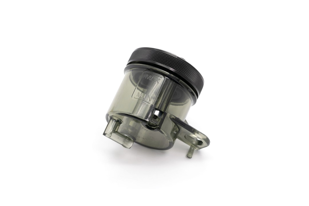Barracuda Universal depósito de reglaje con tapa de aluminio negra, diámetro de 50 mm