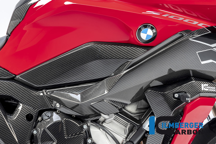 Cubierta lateral inferior de carbono Ilmberger en el depósito de gasolina lado derecho, brillante, para BMW S1000XR 2020- M1000XR 2024-