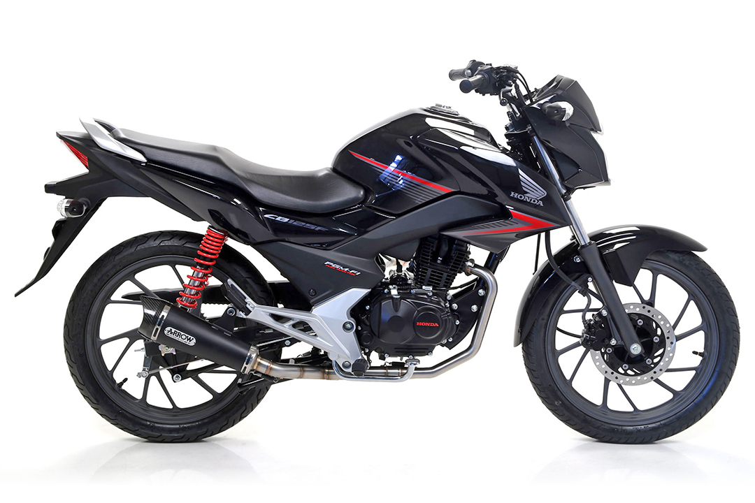 Silenciador final ARROW DARK X-KONE con tapa de carbono para Honda CB125F año del modelo 2015-2016