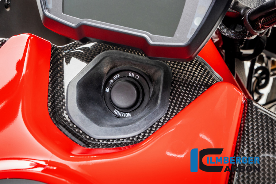 Cubierta de la cerradura de encendido de carbono Ilmberger, brillante, Ducati Diavel 1260, 2019-