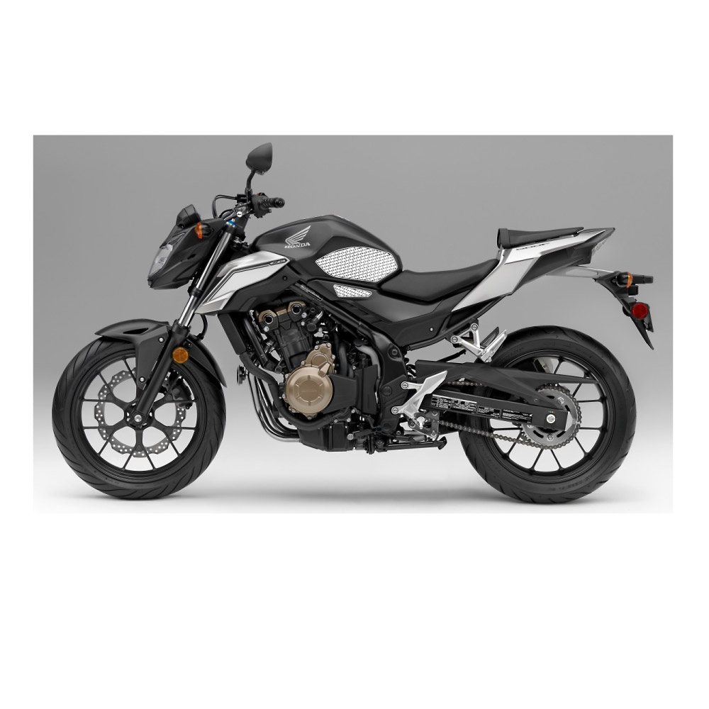 Stompgrip Traction Pads transparentes, para Honda CBR500R / CB500F, 2016-2018