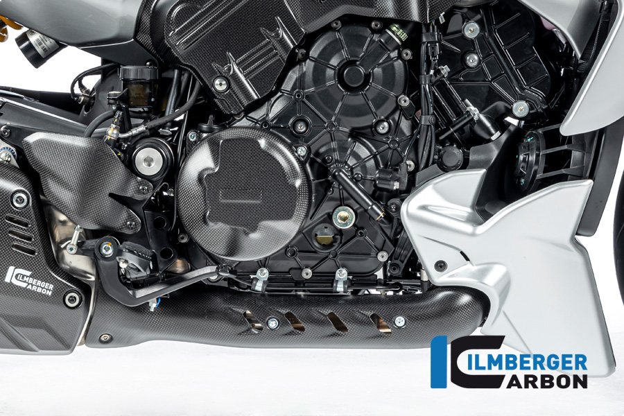 Protector de calor de escape de carbono Ilmberger para colector para Ducati Diavel V4 2023-, mate