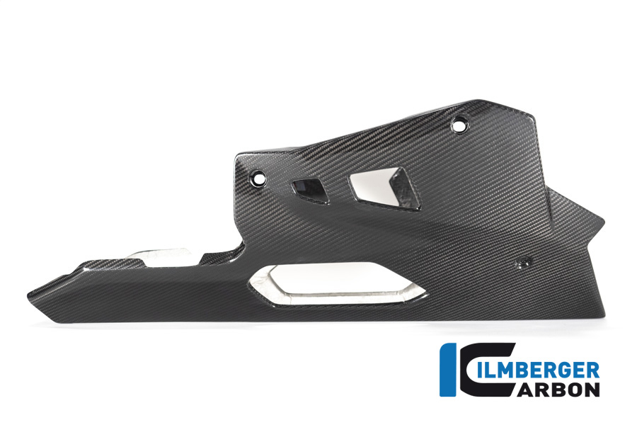 Spoiler de motor de carbono Ilmberger versión larga con caballete central, brillante, BMW S1000XR 2020-2023