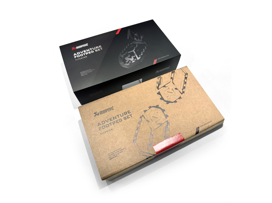 Akrapovic Adenture Fußrasten Titan für BMW R1150GS, R1200GS, R1250GS,R1300GS, R12 ninet, R12, R12 G/Sm, Adventure