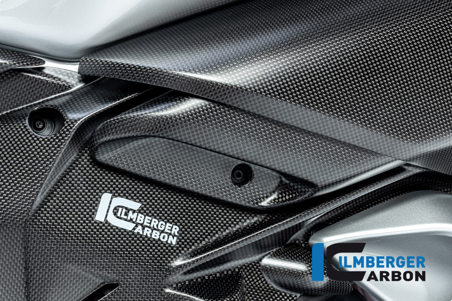 Canal de salida de carbono Ilmberger debajo del conducto de aire lado derecho para Ducati Diavel V4 2023-, mate