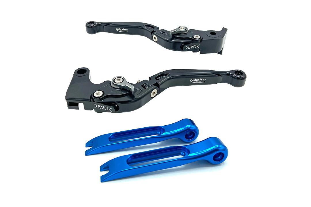 Farbiges Endstück für Hebel EVO by ALPHA RACING, Aluminium blau