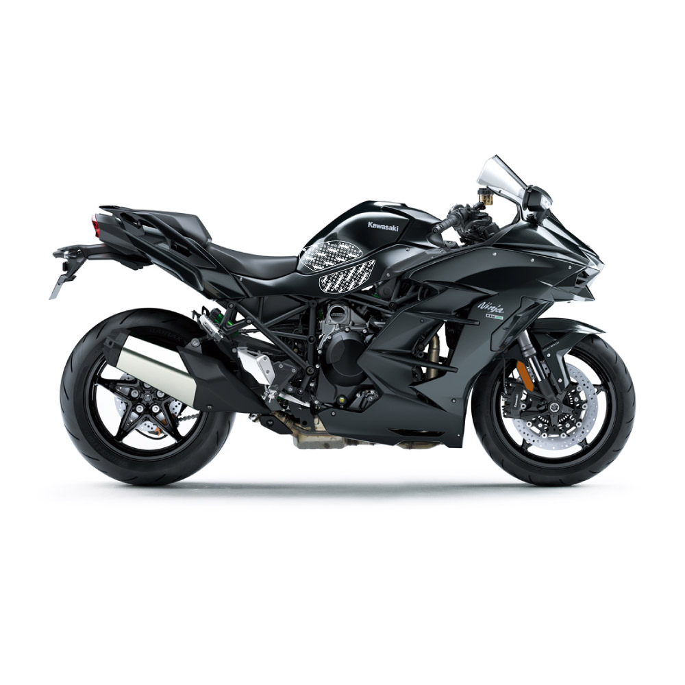 Almohadillas de tracción Stompgrip negras, para Kawasaki Ninja H2 SX (SE), 2018-2025
