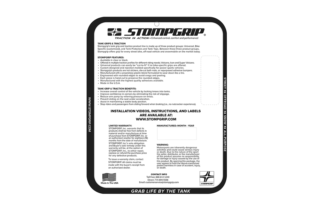 Stompgrip transparente, Volcano, para Suzuki DRZ400 S, 2001-2024, DRZ400 SM, 2005-2024