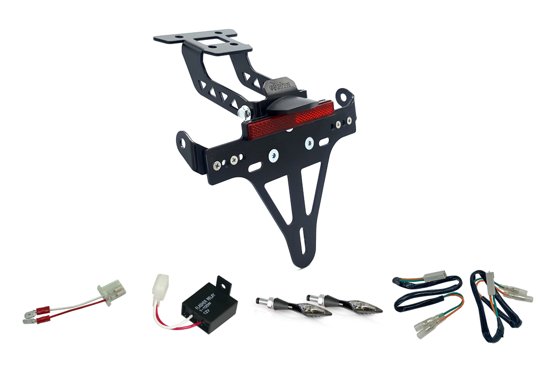 Kit Portamatrículas-luz de intermitente X-LED para Kawasaki Ninja 400 a partir de 2018 / Z 400 a partir de 2019 (Trasero)