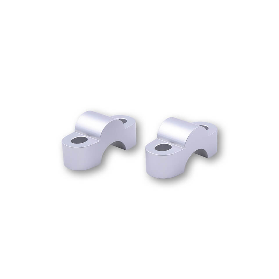 Juego de elevadores de manillar LSL, espaciador de 15mm, plata