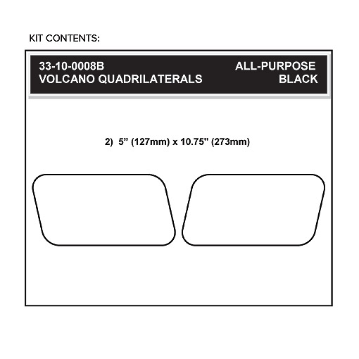 Almohadillas de Tracción Stompgrip Universales Rectangulares Negras para Honda ST1300, 2002-2012, XRV750 African Twin, 2000-2003 y Yamaha XT1200Z Super Tenere (Worldcrosser), 2012-2015