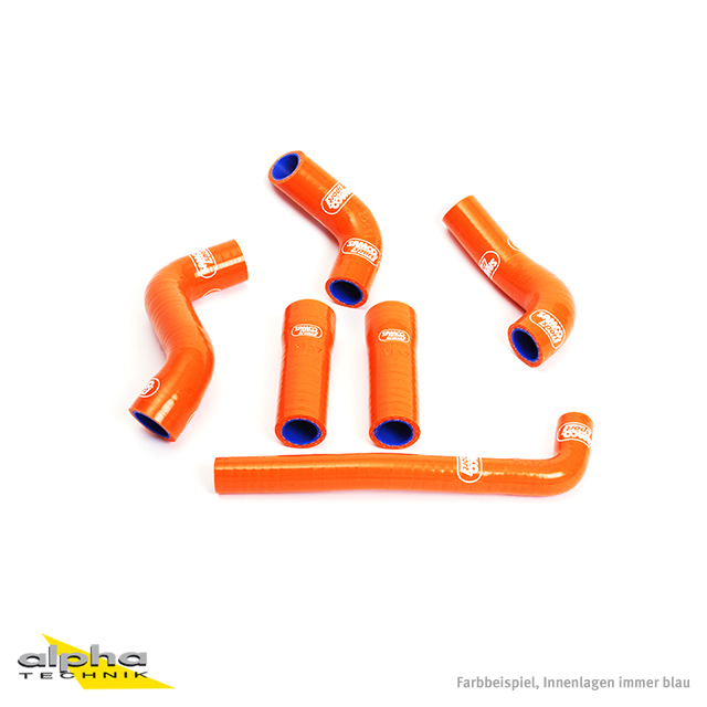 SAMCO SPORT Kit de mangueras de silicona Diseño OEM naranja para KTM 450 EXC 525 EXC Año del modelo 2004-2007