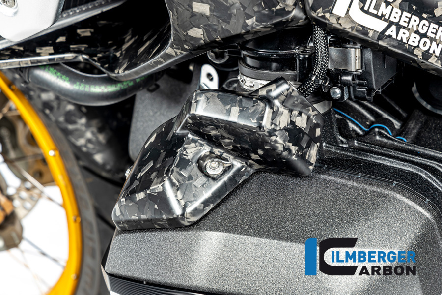 Cubierta de Inyectores de Carbono Ilmberger lado izquierdo, Black Diamond Carbon, mate, BMW R1300GS 2023-