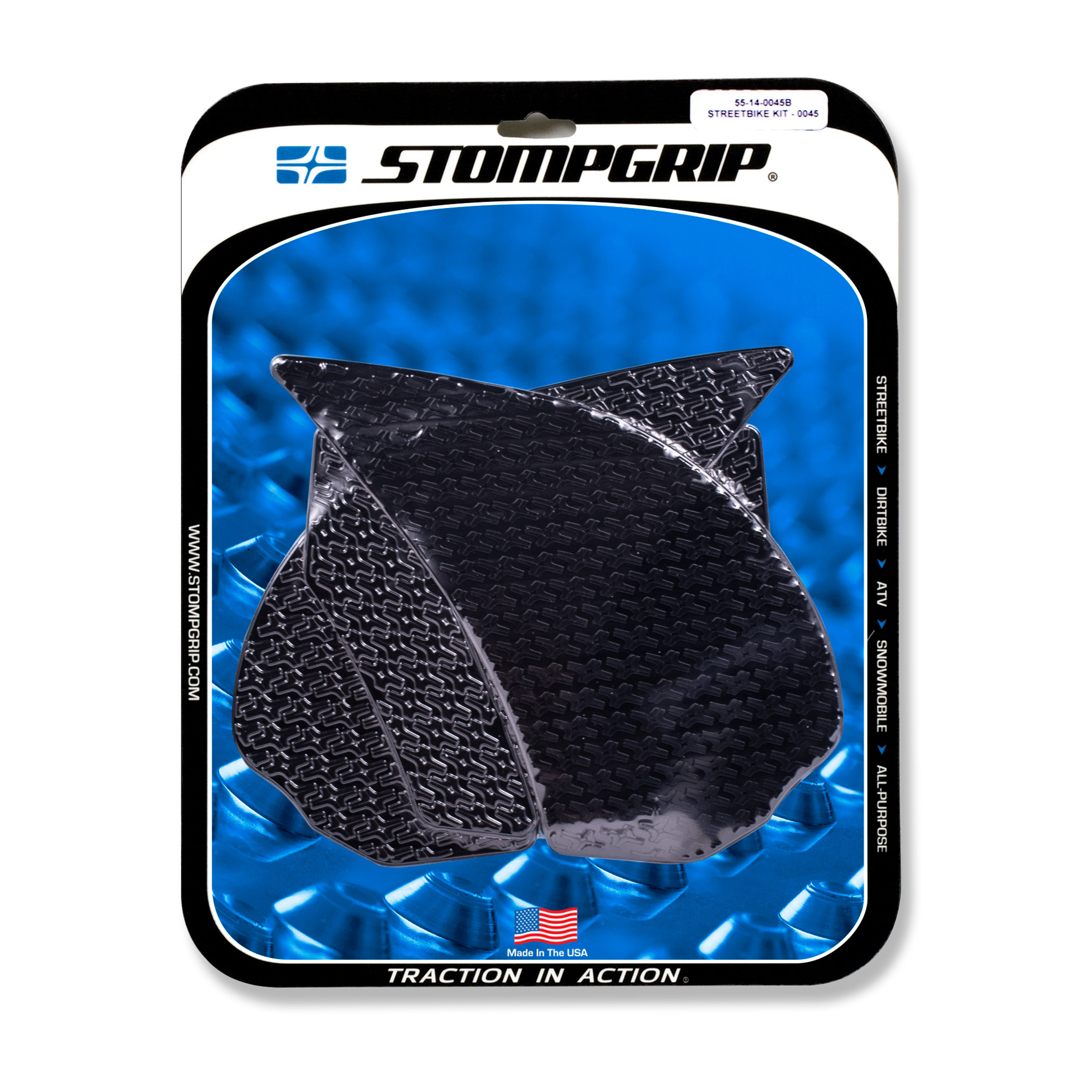 Almohadillas de tracción Stompgrip negras, para Kawasaki Z1000SX (2011-2017)