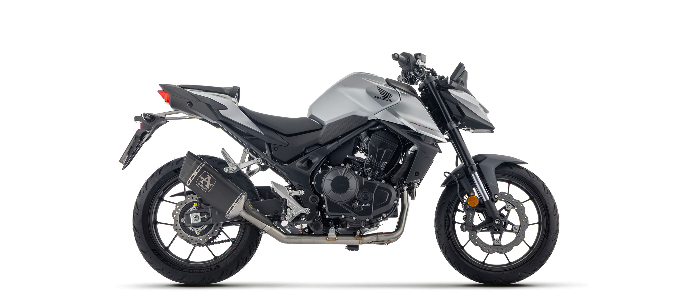ARROW PISTA Aluminio negro para Honda CB 750 Hornet, 2025-