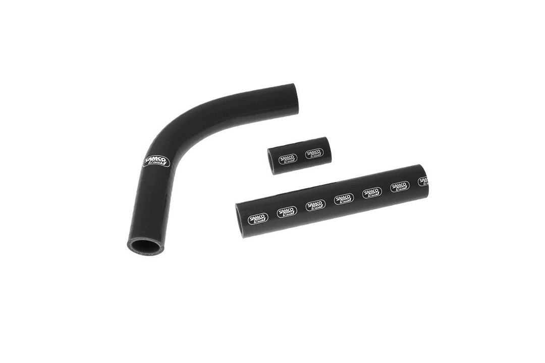 SAMCO SPORT Kit de mangueras de silicona clásico negro mate para Suzuki RG400 RG500 Gamma año de modelo 1985-1987