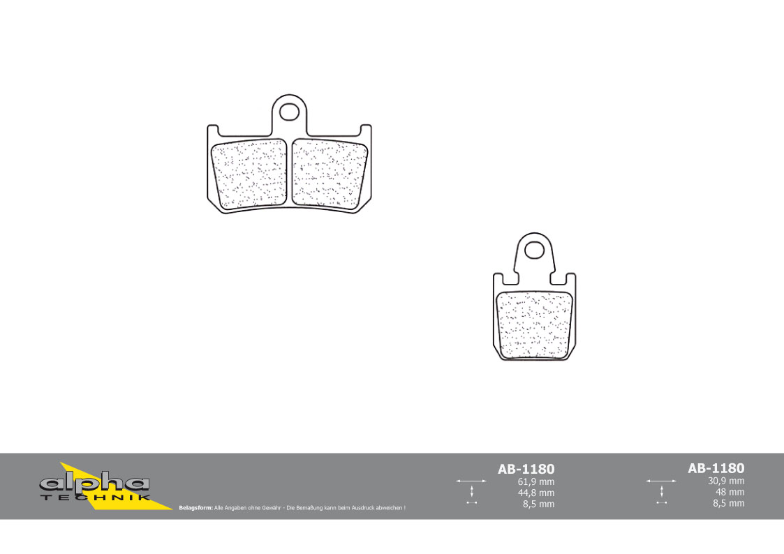 alpha Technik Pastillas de Freno Racing sin ABE
