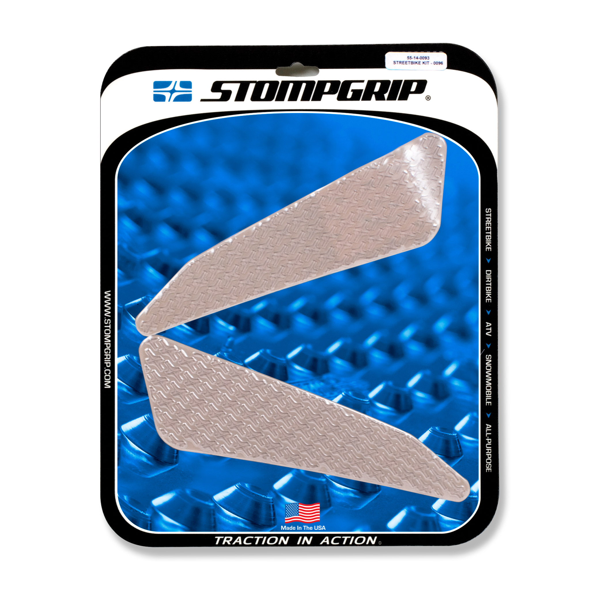 Almohadillas de tracción Stompgrip transparentes, para modelos BMW, KTM, Moto Guzzi (ver lista de compatibilidad)