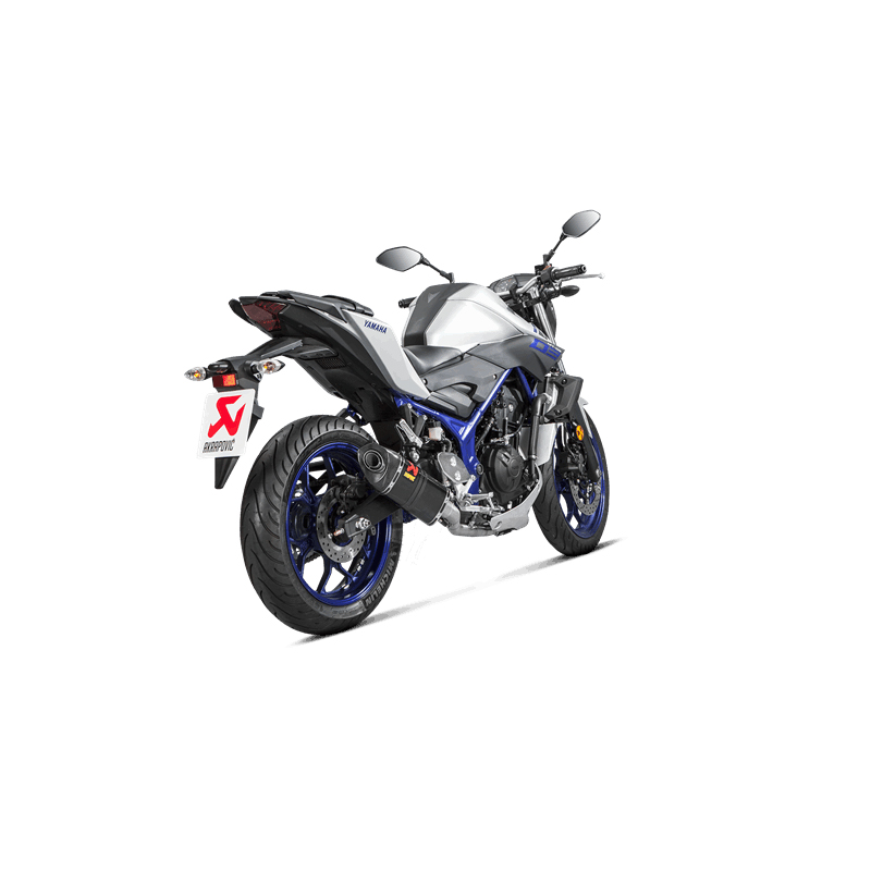 Línea Akrapovic Racing (Carbono) MT-03 sistema de escape para Yamaha MT-03 2016-, YZF-R25 2014-, YZF-R3 2015-