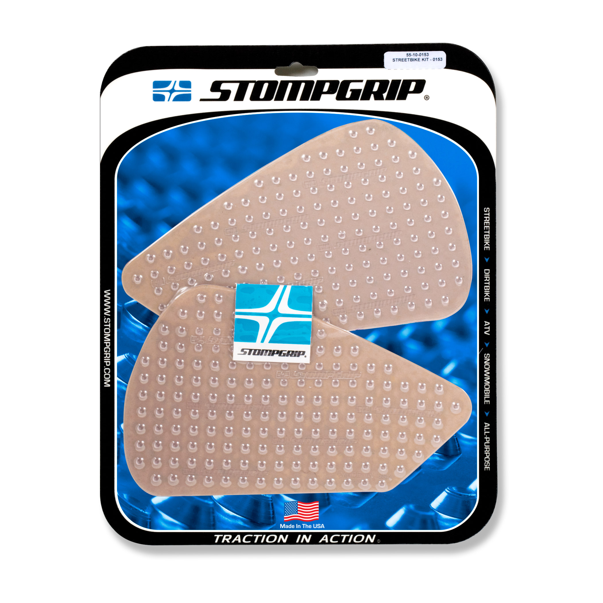 Almohadillas de tracción Stompgrip transparentes, para BMW R1200GS, 2017-2018, R1250GS, 2019-2024