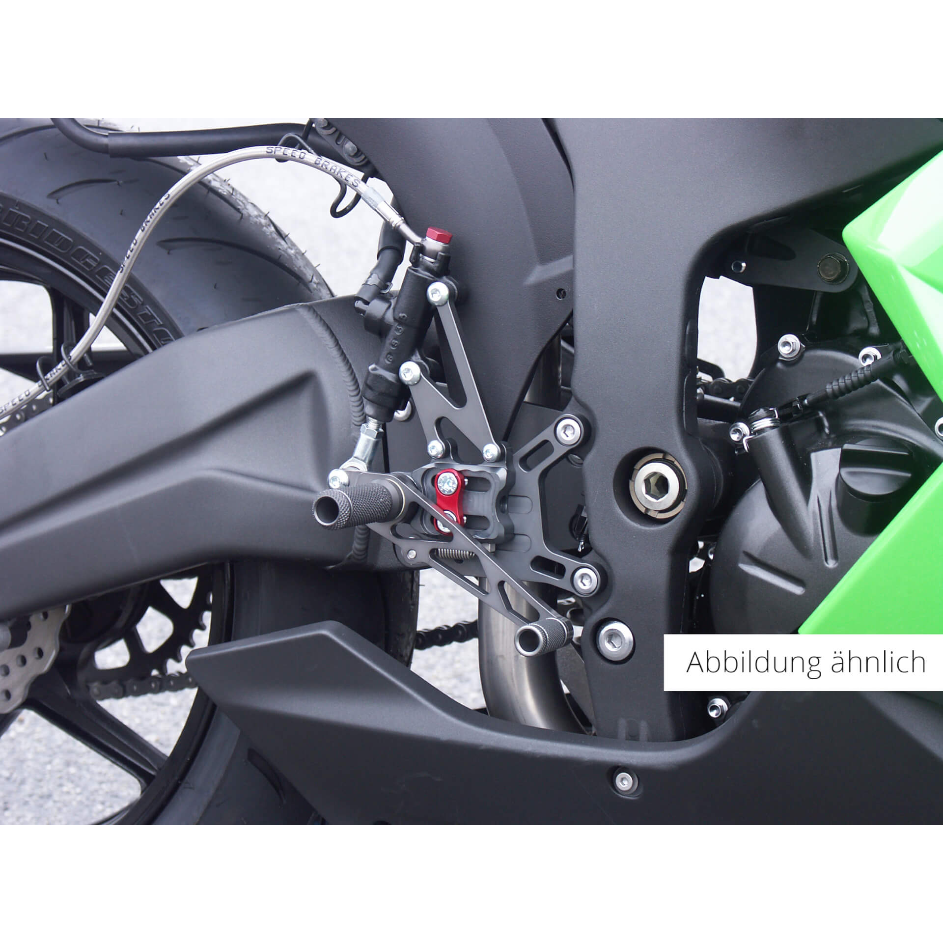 Estribera LSL 2Slide para Kawasaki ZX-6R, 1998-2002, ZX-9R, 1998-, negro-rojo