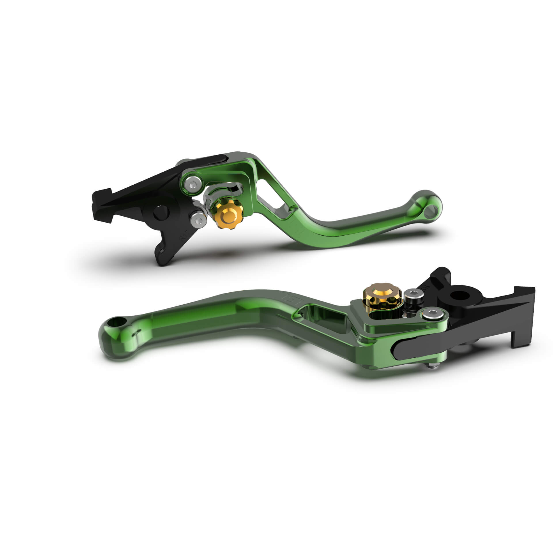 Maneta de freno LSL BOW corta R69, verde/dorado