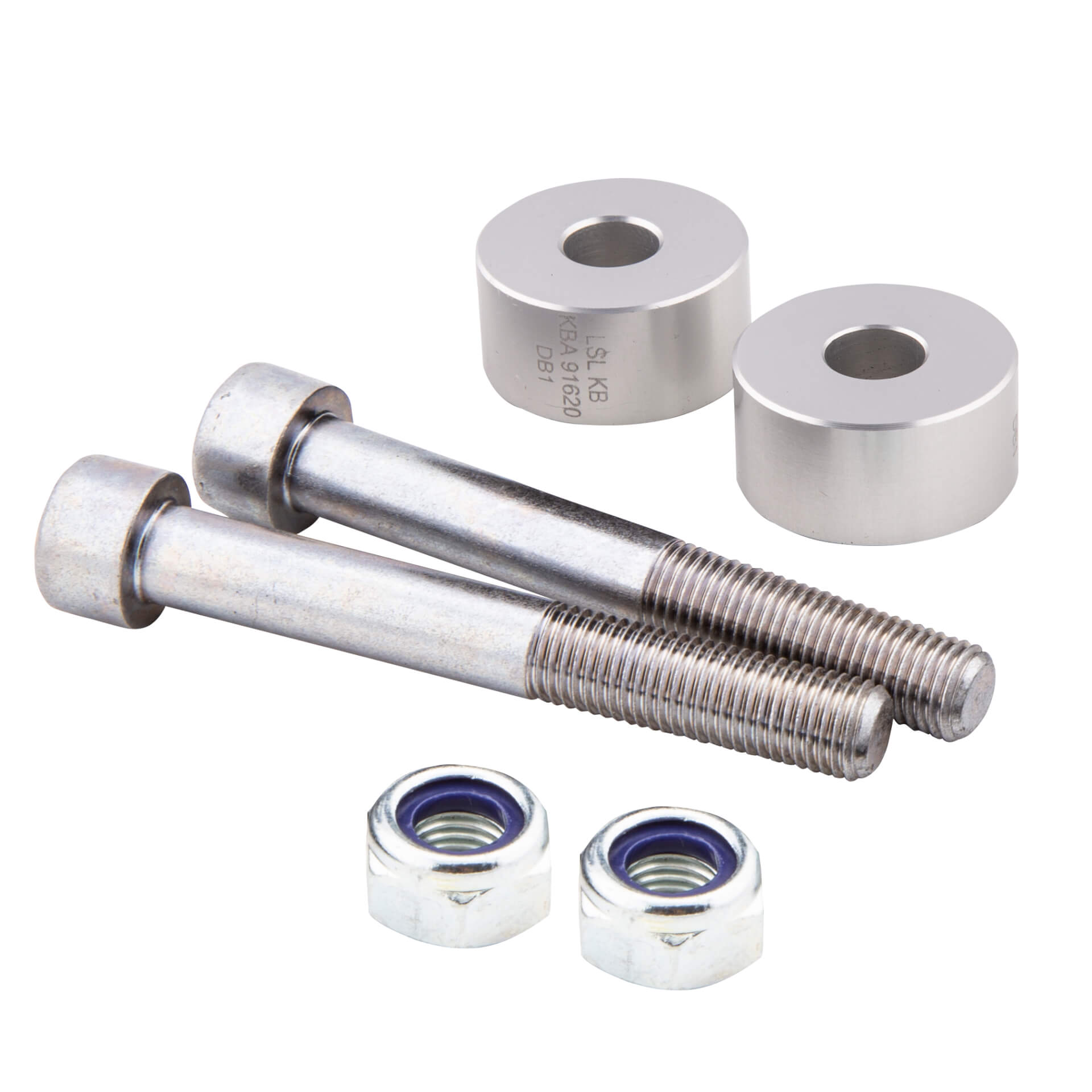 Elevador de abrazadera LSL 15 mm, longitud de tornillo 90 mm, plateado